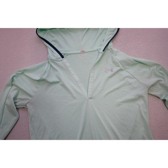 Under Armour Hoodie Thin Loose HeatGear Pullover Sweat Shirt Womens Sz Medium - Picture 5 of 9